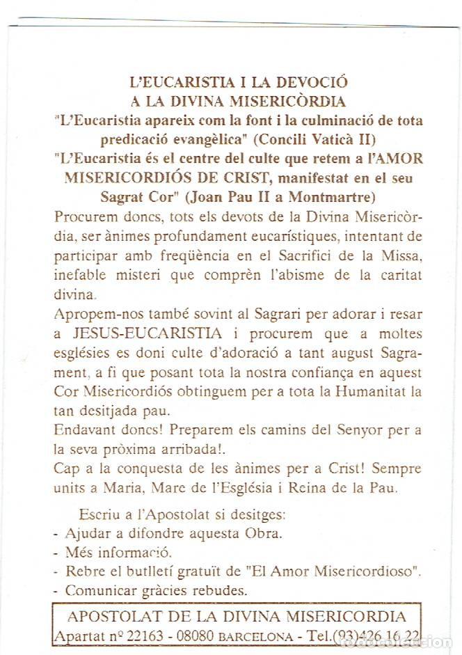 Postales: ESTAMPA, LA DIVINA MISERIC&Ograve;RDIA - Foto 2