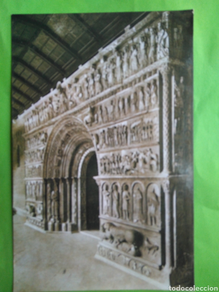 Postales: POSTAL 14 RIPOLL PORTADA DEL MONESTIR - Foto 1
