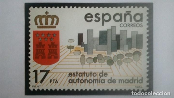 Postales: POSTAL ESTATUTO DE AUTONOMIA DE MADRID, 1984 - Foto 1