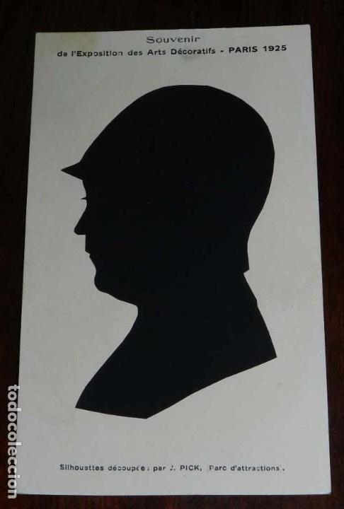 Cartoline: ANTIGUA TARJETA DE SOMBRAS CHINESCAS, RECORTE SILUETAS SOMBRAS, SOUVENIR DE LA EXPOSICION DE ARTES D
