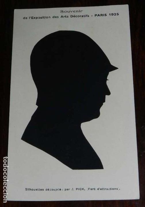 Cartoline: ANTIGUA TARJETA DE SOMBRAS CHINESCAS, RECORTE SILUETAS SOMBRAS, SOUVENIR DE LA EXPOSICION DE ARTES D