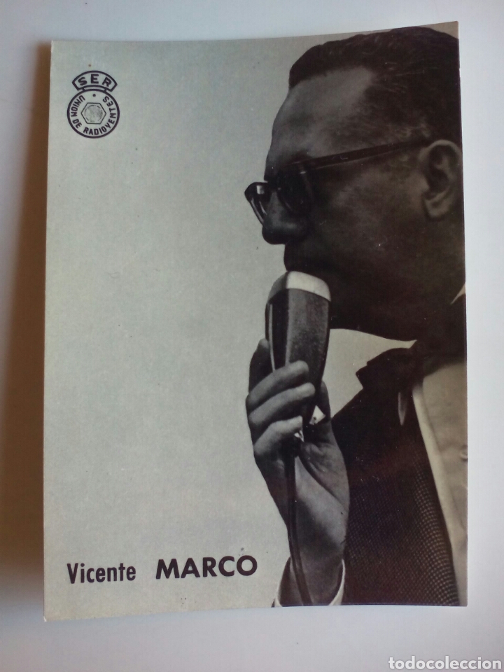 Postales: POSTAL PUBLICITARIA CADENA SER. VICENTE MARCO. - Foto 1