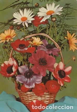 Postcards: POSTAL - FLORES - CESTA FLORAL VARIADA - N&ordm; 3016 - ED. - ESCRITA Y FECHADA EN 1957 -
