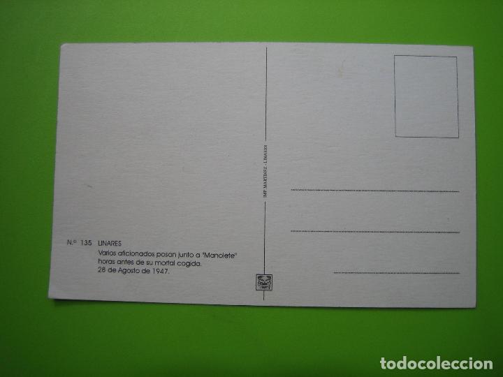 Postales: Tarjeta postal de Manolete - Foto 2