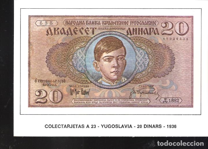 Postales: Colectarjetas. A  23. Yugoslavia. 20 Dinars. 1936. - Foto 1