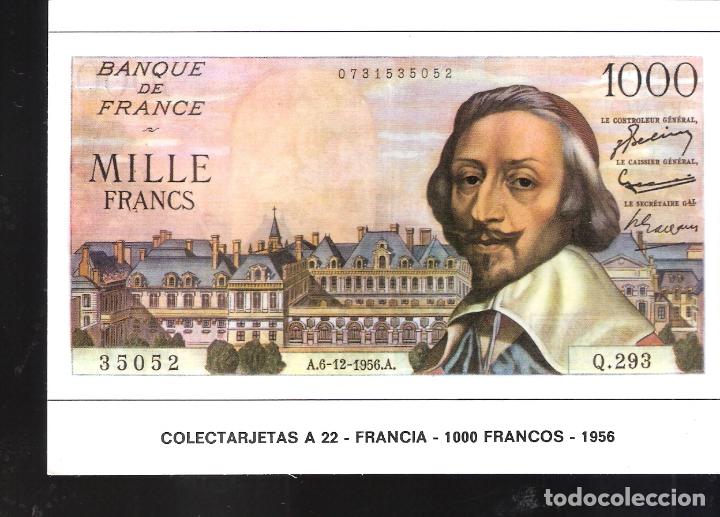 Postkarten: Colectarjetas. A  22. Francia. 1000 Francos. 1956.