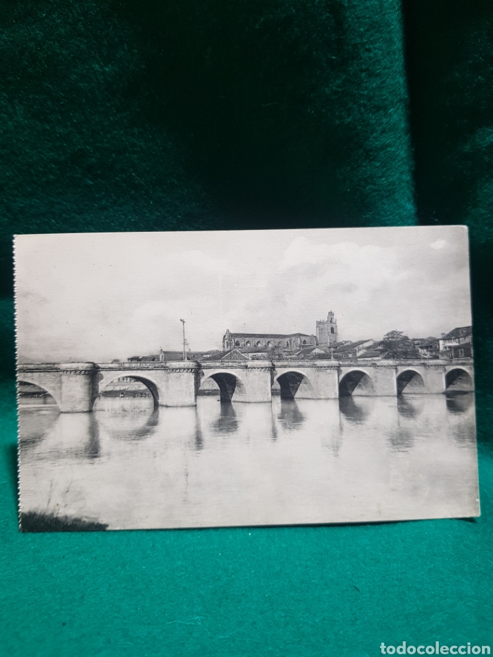 Postales: Postal puente y Catedral de Palencia sin circular - Foto 1
