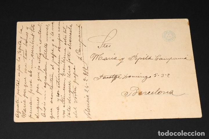 Postales: TARJETA POSTAL ANTIGUA - A&Ntilde;O 1912 - Foto 2
