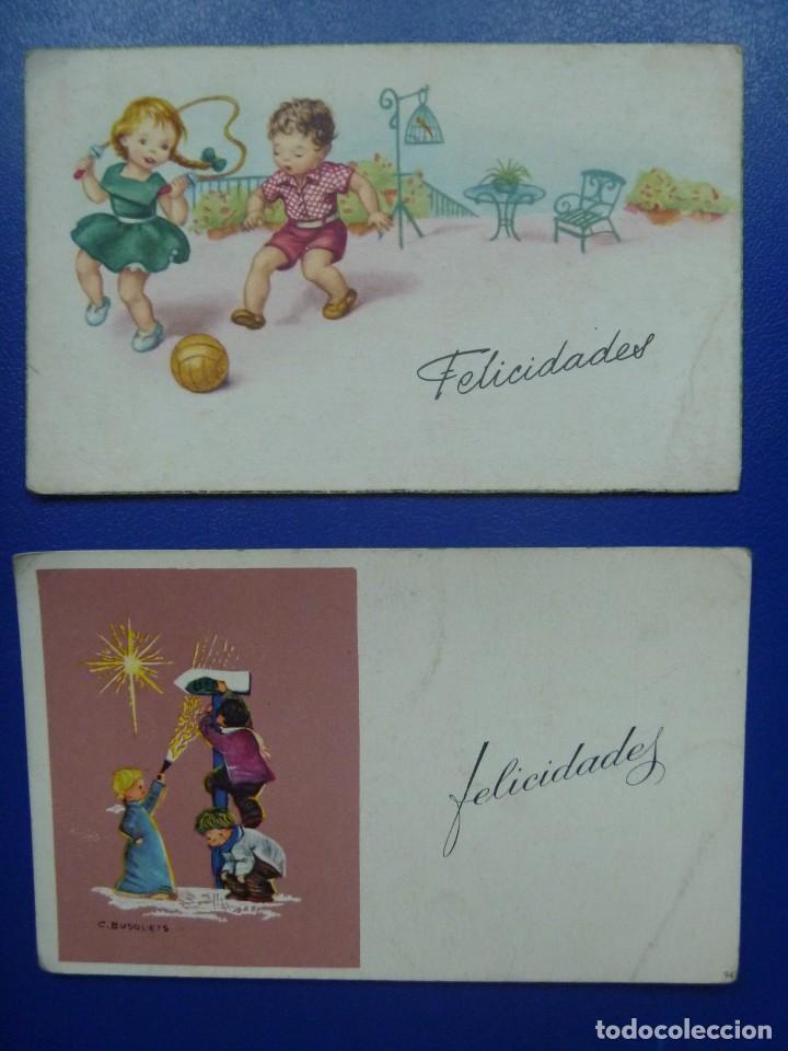 Postcards: peque&ntilde;as tarjetas de felicidades motivos infantiles mediados siglo XX