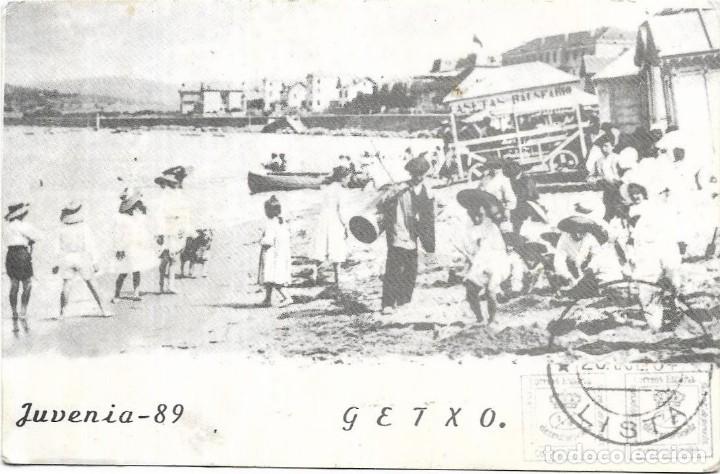 Postales: :::: LC96 - POSTAL - GENTE EN LA PLAYA - GETXO - JUVENIA 89 - Foto 1