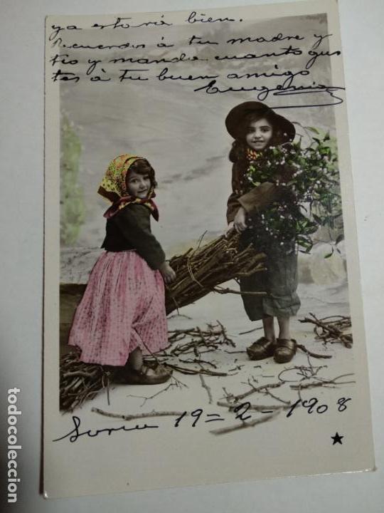 Postal a&ntilde;o 1908 principios siglo XX