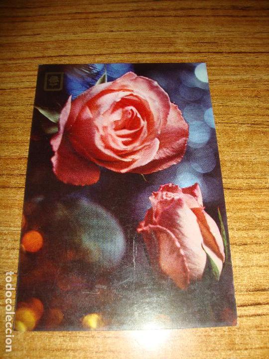(ALB-TC-51) POSTAL TEMA FLORES ROSAS SIN CIRCULAR
