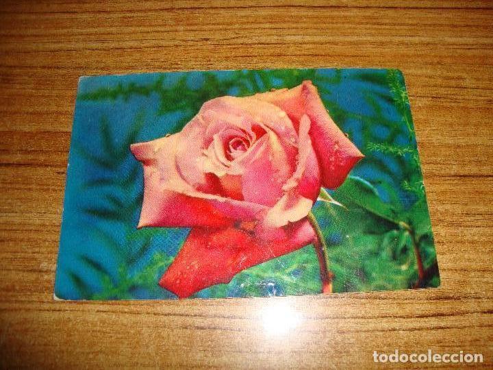 Postais: (ALB-TC-51) POSTAL TEMA FLORES ROSAS SIN CIRCULAR ESCRITAS SIN SELLO