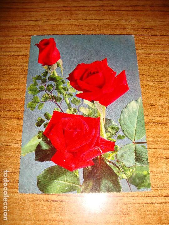 Postais: (ALB-TC-51) POSTAL TEMA FLORES ROSAS SIN CIRCULAR ESCRITAS SIN SELLO