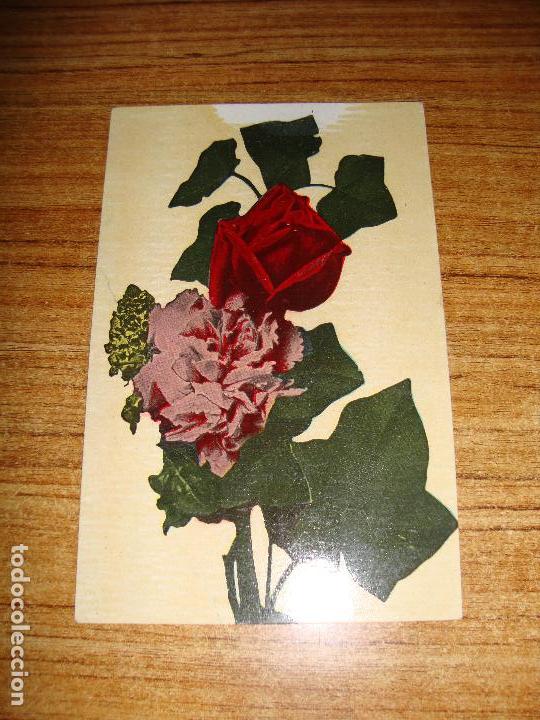 Cartoline: (ALB-TC-51) ANTIGUA POSTAL TEMA FLORES ROSAS SIN CIRCULAR