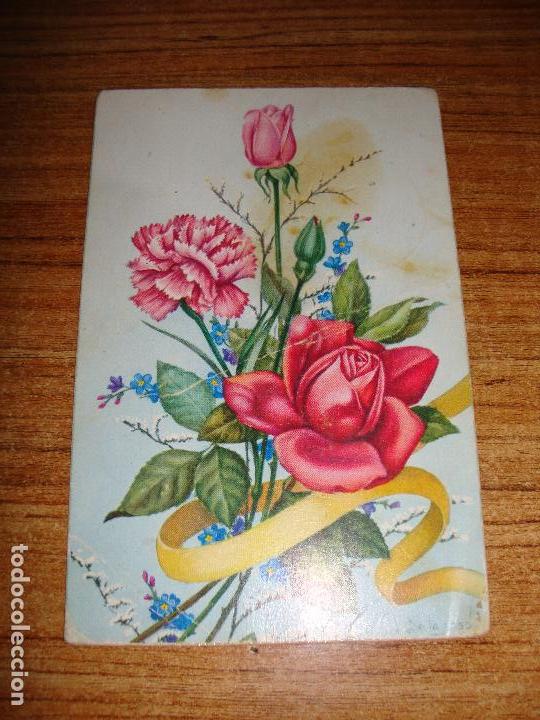 Postcards: (ALB-TC-51) ANTIGUA POSTAL TEMA FLORES ROSAS SIN CIRCULAR ESCRITA SIN SELLO