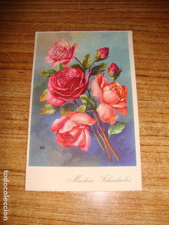 Postkarten: (ALB-TC-51) ANTIGUA POSTAL TEMA FLORES ROSAS SIN CIRCULAR ESCRITA SIN SELLO