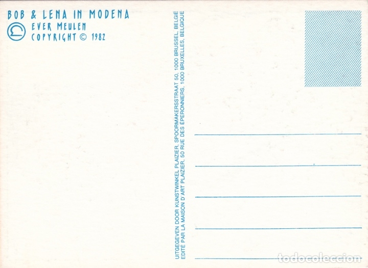 Postales: Ever Meulen. Postal Bob & Lena. Bruselas 1982 - Foto 2