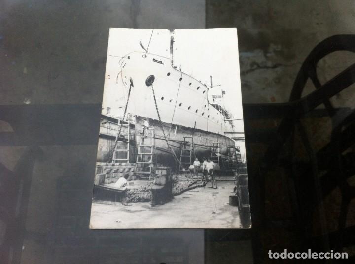 Postkarten: POSTAL, BARCO EN CONSTRUCCI&Oacute;N. NO ESCRITA. 14 X 9CM.