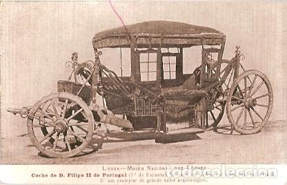 Postales: Portugal  ** & Museo Nacional, Coche D. Felipe III de Espa&ntilde;a y II de Portugal 1619 (7755)