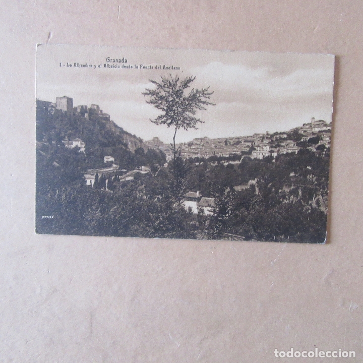 Postales: Antigua postal granada alhambra y albaicin - Foto 1