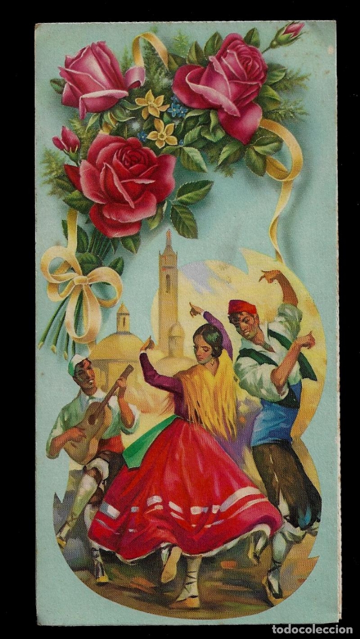 Postales: ANTIGUA FELICITACION - DIA DE LA MADRE - CON DIORAMA - VIRGEN DEL PILAR