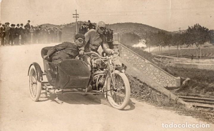 Postales: barcelona. moto con sidecar. competici&oacute;n - Foto 1