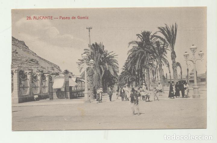 Postales: Alicante.- Paseo de G&oacute;miz. Casta&ntilde;eira y &Aacute;lvarez n&ordm; 29