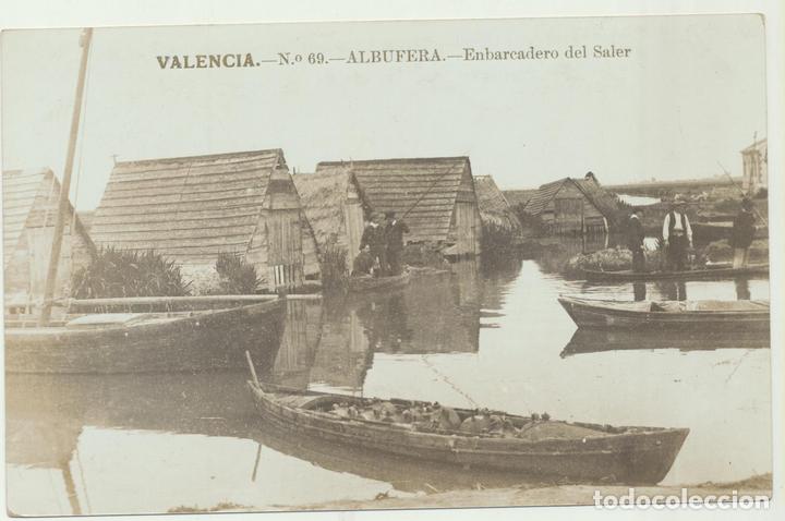 Postales: Foto-Postal. Valencia.- Albufera-Embarcadero del Saler. n&ordm; 69