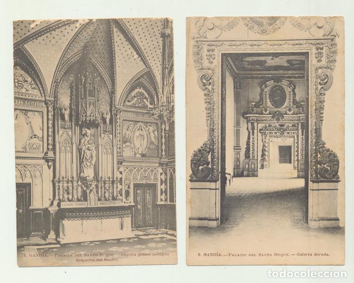 Cartoline: Lote de 2 Postales Gand&iacute;a.- Palacio del Santo Duque
