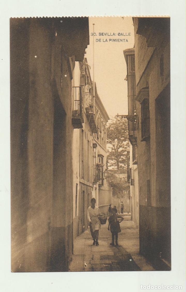 Cartoline: Sevilla.- Calle de La Pimienta. Colecci&oacute;n Barreiro 30
