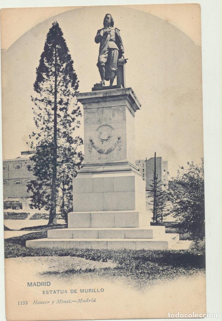 Postales: Madrid.- Estatua de Murillo. Hauser y Menet. Anterior a 1905