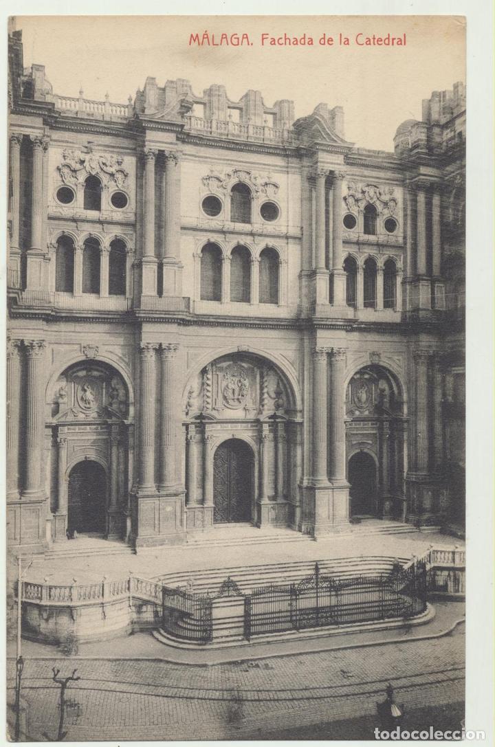 Postales: M&aacute;laga.- Fachada de la Catedral. Thomas