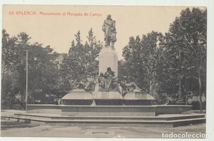 Postales: Valencia.- Monumento al Marqu&eacute;s de Campo. Thomas 62 - Foto 1