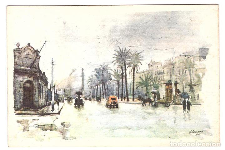 Postales: Barcelona.- Paseo de Col&oacute;n. Lloveras