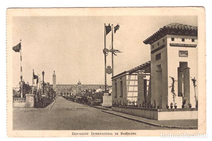Postales: Exposici&oacute;n Internacional de Barcelona.- Avenida del Estadio