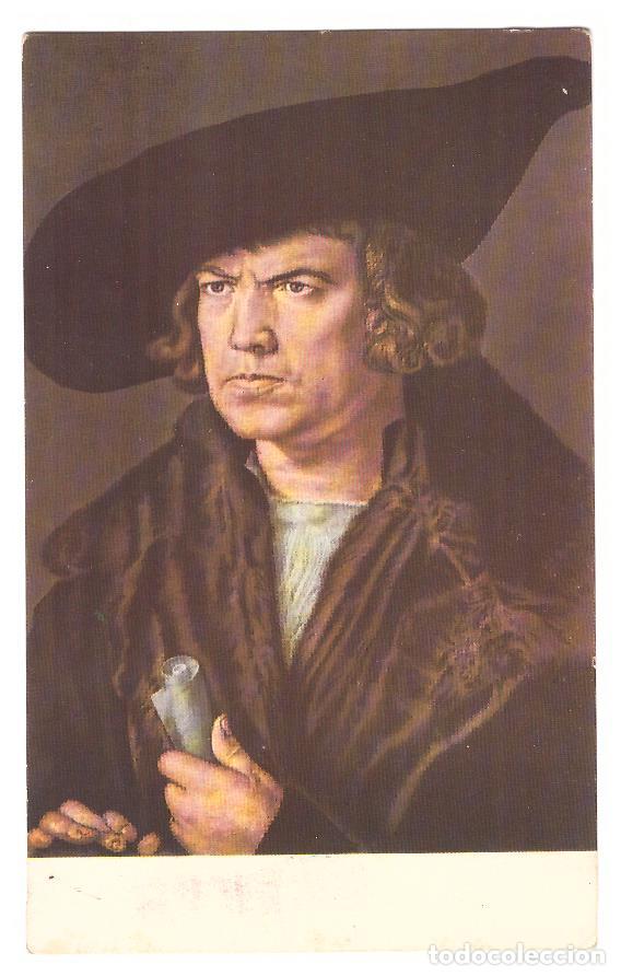 Postales: Retrato de Hans Imhoffs. Durero. Museo del Prado - Foto 1