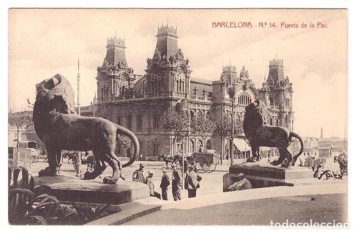 Postales: Barcelona.- Puerta de la Paz. L.G. n&ordm; 14