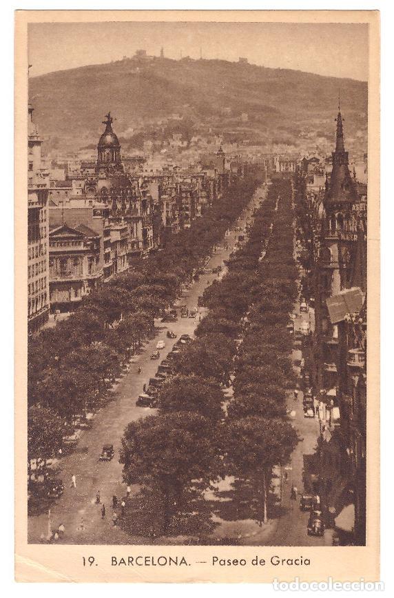 Postales: Barcelona.- Paseo de Gracia. L. Roisin n&ordm; 19