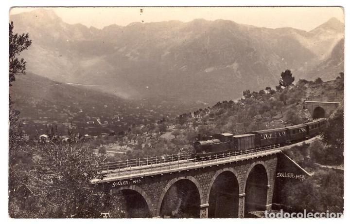 Postales: Foto-Postal. Soller. El Tren Saliendo del t&uacute;nel. Mallorca - Foto 1