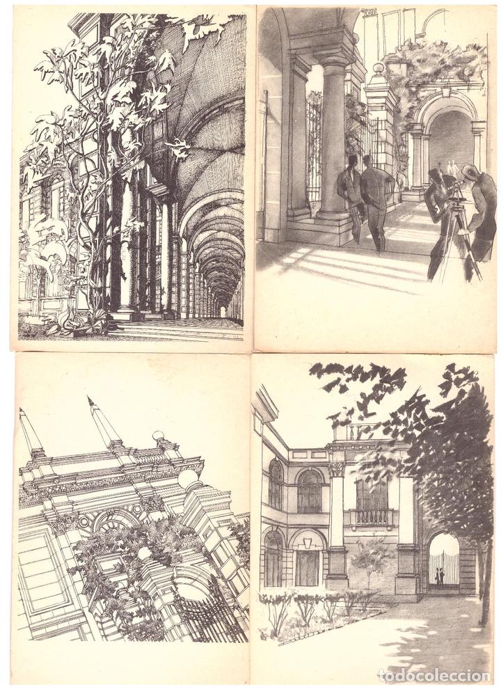Cartoline: Lote de 4 Postales Italianas. Polit&eacute;cnico de Milano