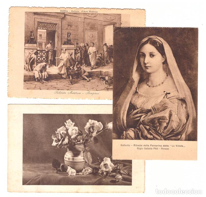 Cartoline: Lote de 3 Postales de arte
