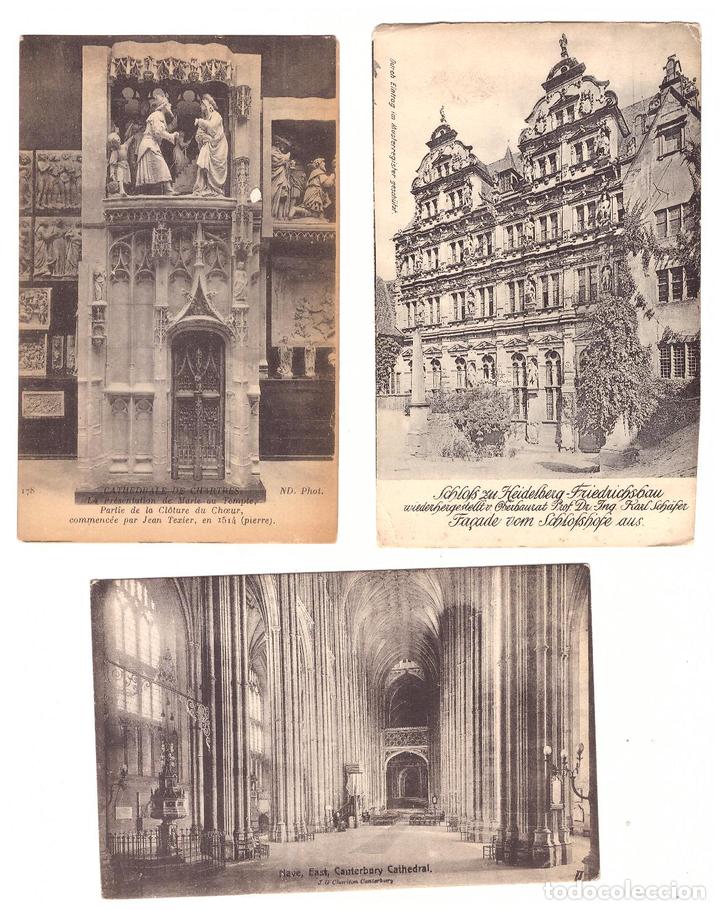Cartoline: Lote de 3 Postales: Francesa, Inglesa y Alemana