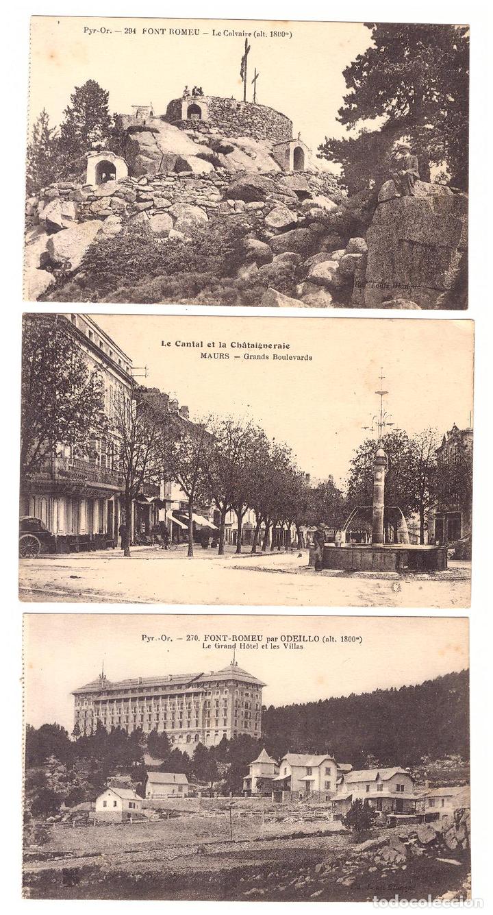 Postales: Lote de 3 Postales Francesas.- Font-Romey y Le Cantal et la Chataignerale