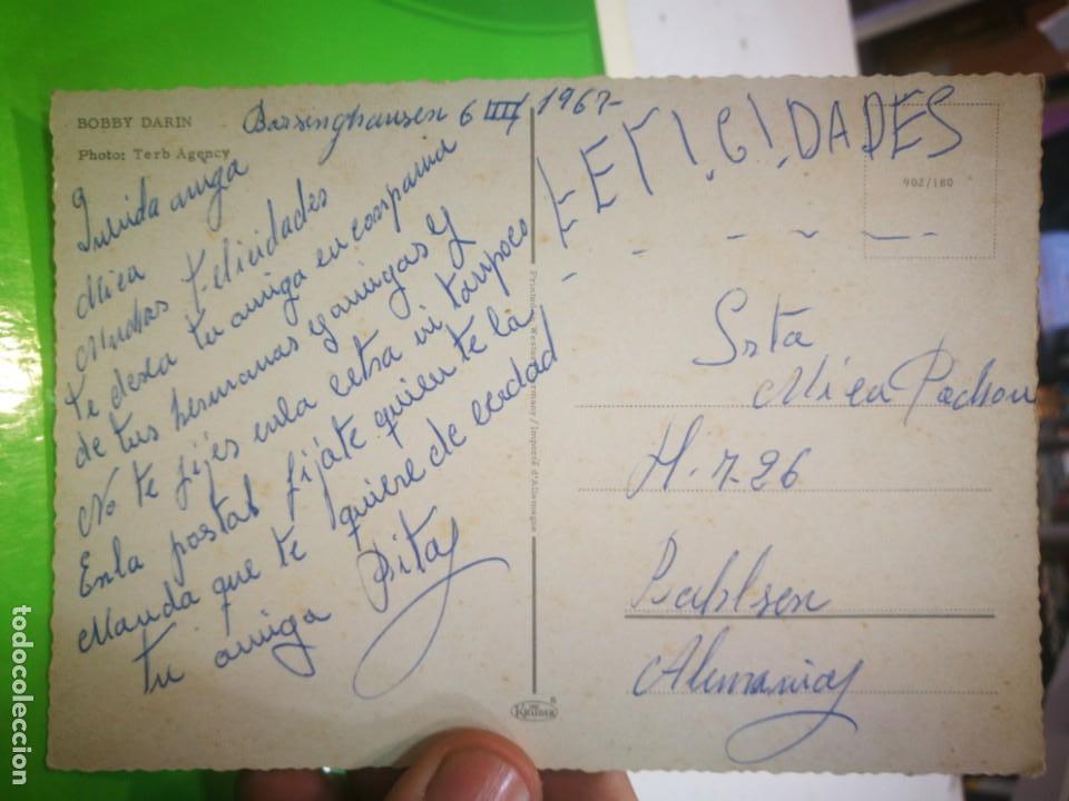 Postales: Postal Bobby Darin 1967 escrita una esquina tocada - Foto 2