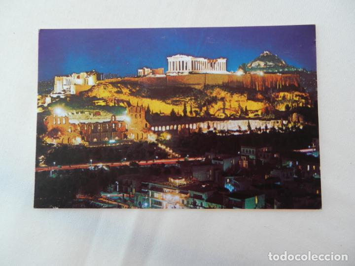Postais: POSTAL ATENAS LA ACR&Oacute;POLIS DE NOCHE, GRECIA.