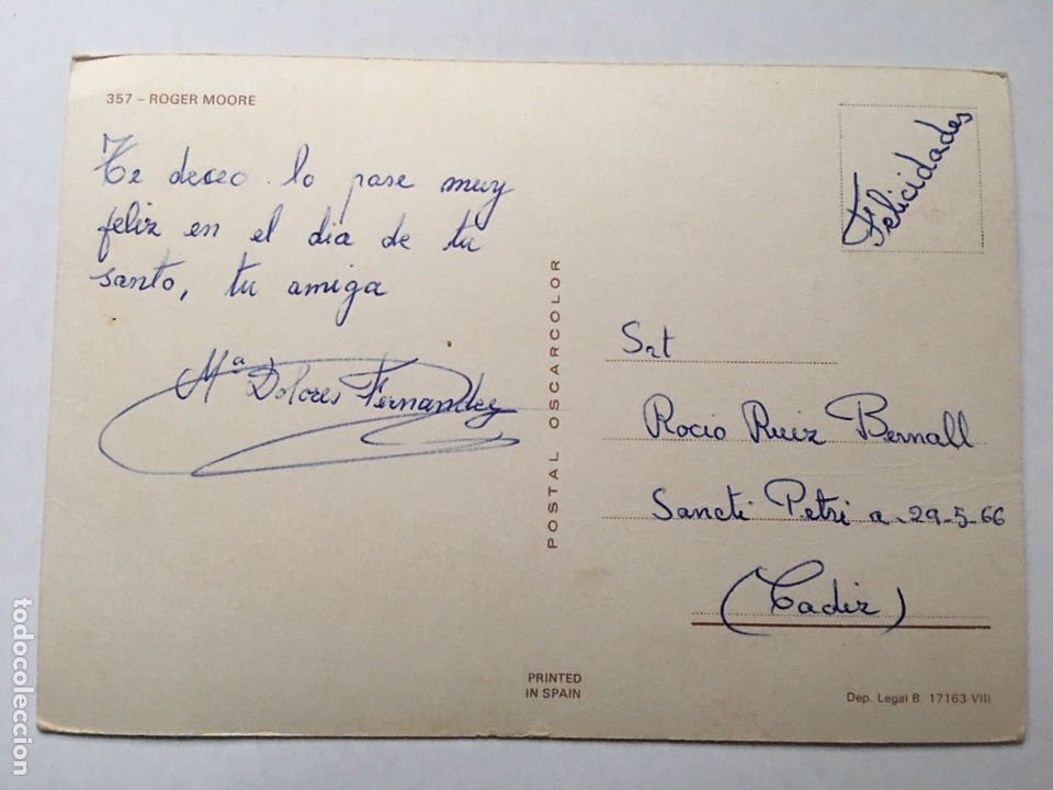 Postales: Postal oscarcolor roger moore circulada - Foto 2