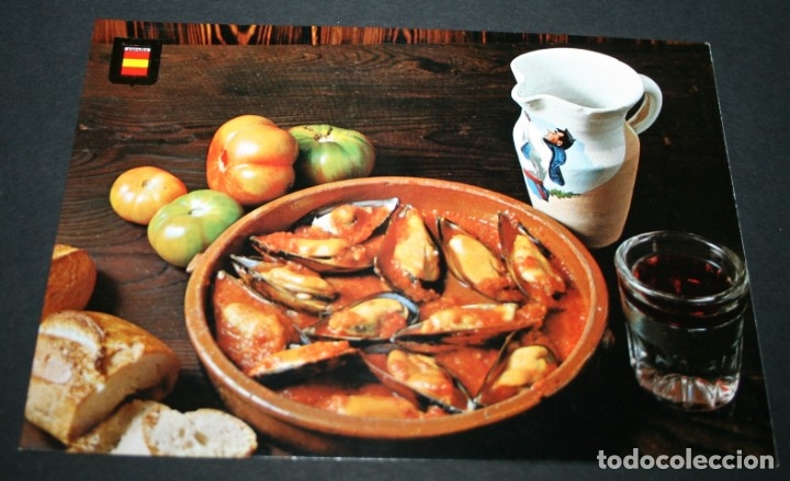 Postais: POSTAL - MEJILLONES CON TOMATE EN CAZUELA - ESCUDO DE ORO