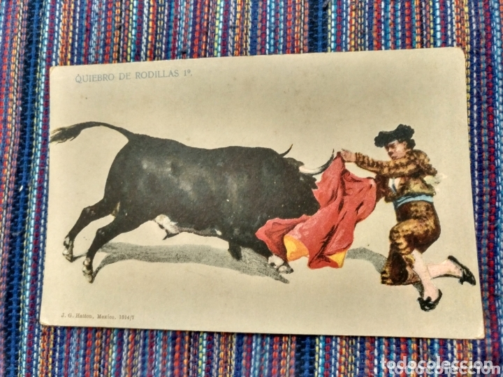 Postales: POSTAL TOROS QUIEBRO DE RODILLAS - Foto 1