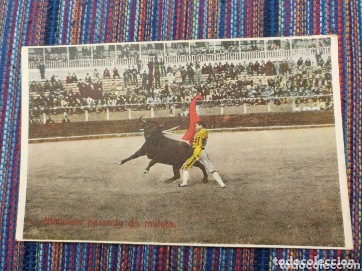 Postales: POSTAL TOROS MANOLETE PASANDO DE MULETA - Foto 1